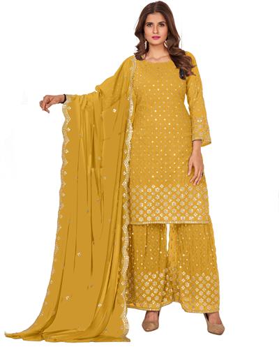 Gulaboo Present Fc 5609 Embroidery Work Plazoo Suit 