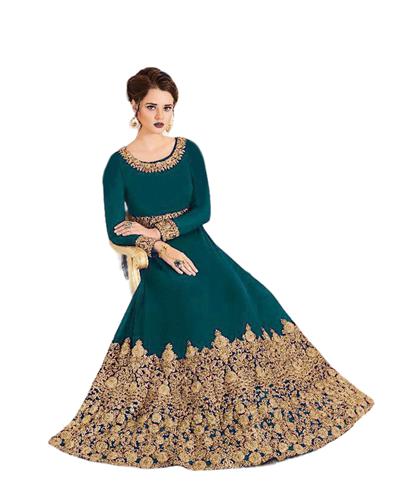 Gulaboo Present Veda 001  Embroidery Work Floor Length Suit