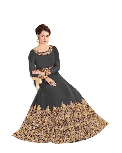 Gulaboo Present Veda 001  Embroidery Work Floor Length Suit
