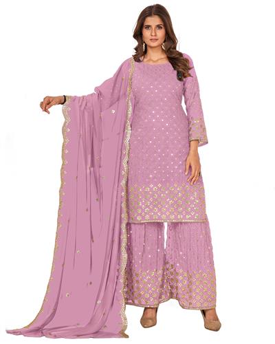 Gulaboo Present Fc 5609 Embroidery Work Plazoo Suit 