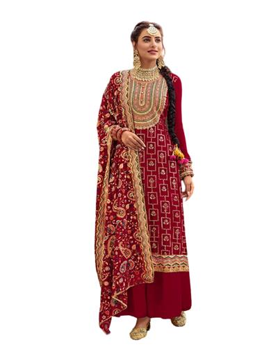 Gulaboo Present Eba 1207 Heavy Embroidery Designer Plazoo Suit