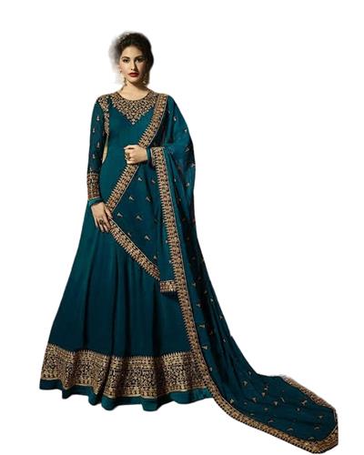 Gulaboo Present Glossy Simmer 9081 Anarkali Embroidery Designer Suit