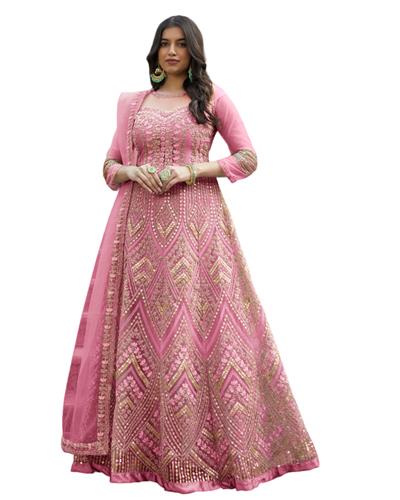 Gulaboo Present Vipul 4628  Heavy Embroidery Designer Long Anarkali Suit
