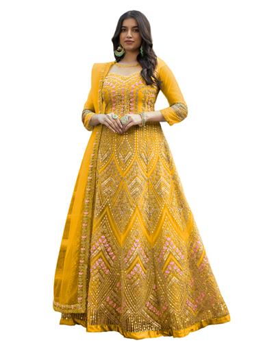 Gulaboo Present Vipul 4628  Heavy Embroidery Designer Long Anarkali Suit