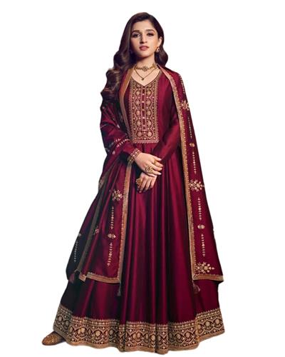 Gulaboo Present Vinay Kashish Apsara  Heavy Embroidery Designer Long Anarkali Suit