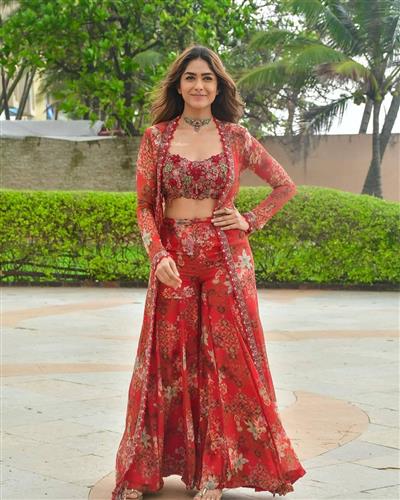 Latest Designer Koti Dress Set – Premium Georgette with Embroidery Sequins Work, Blouse & Plazzo